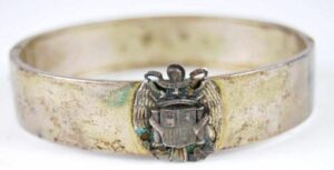 Pulsera de Plata con Águila de San Juan y el Yugo y las Flechas